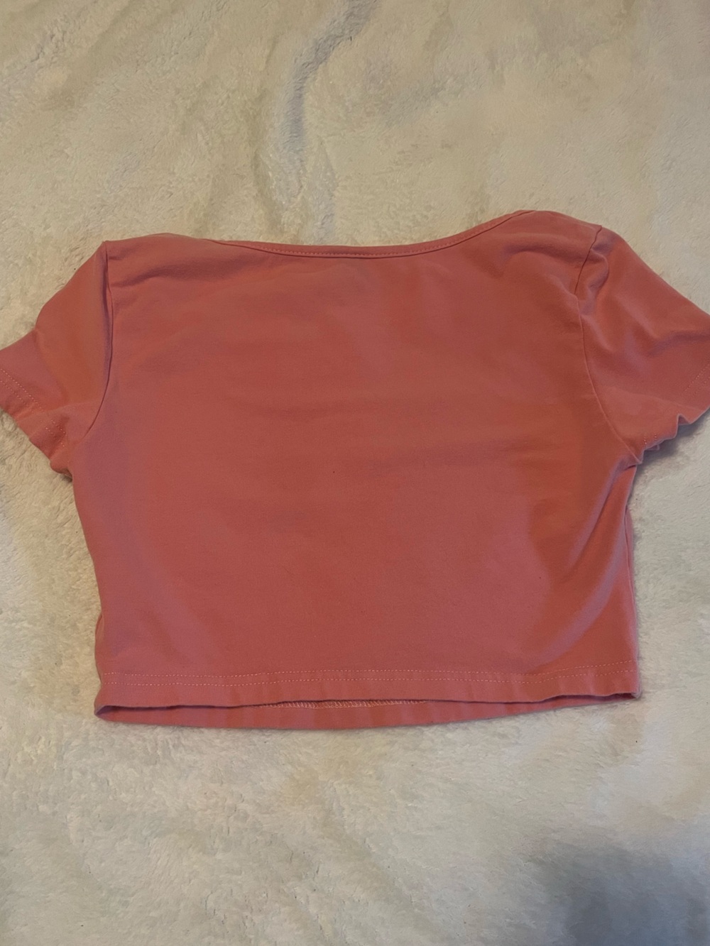 SHEIN women’s short sleeve light pink crop top size XS - Picture 4 of 5